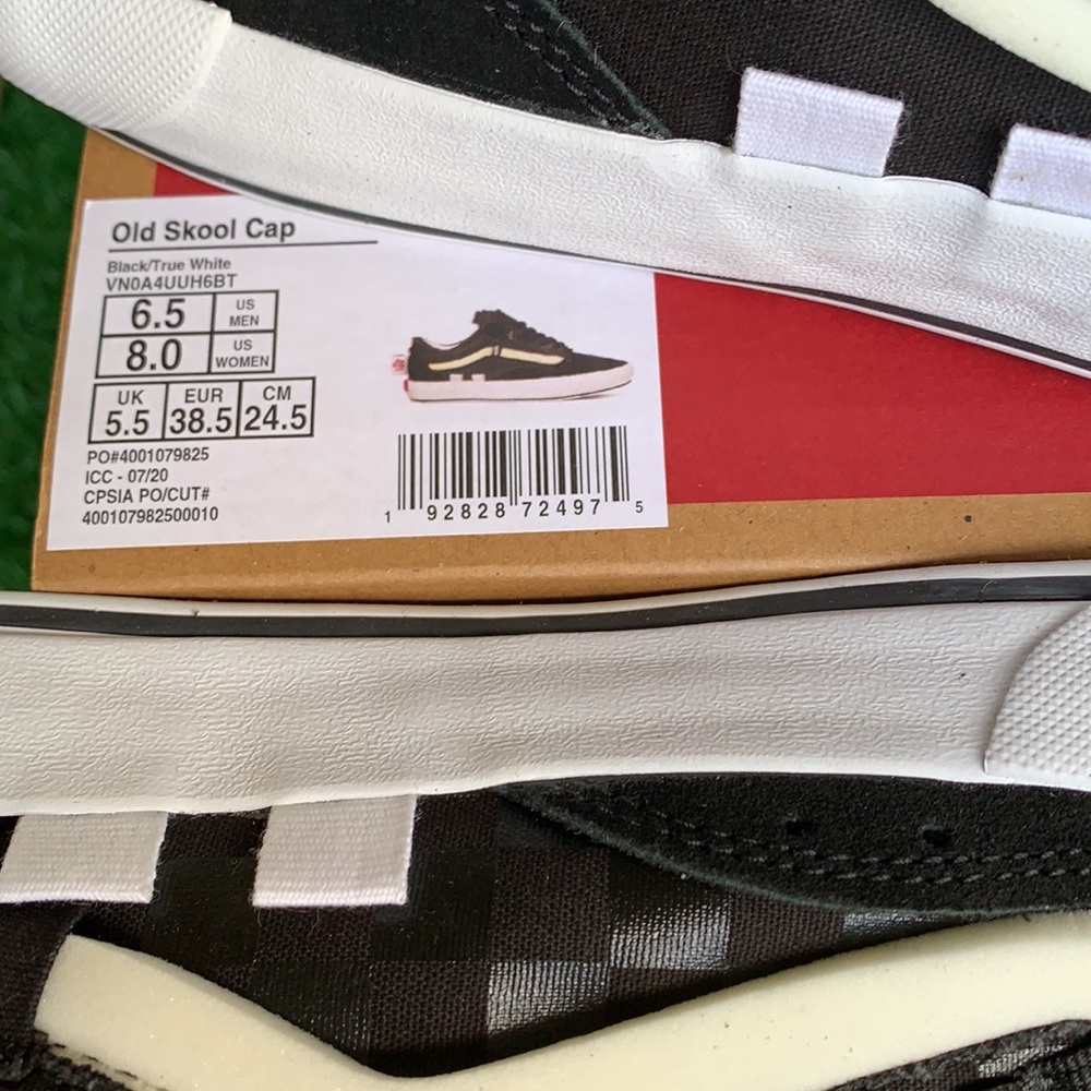 VANS OLD SKOOL CAP BLACK/TRUE WHITE WMNS - Picture 15 of 16